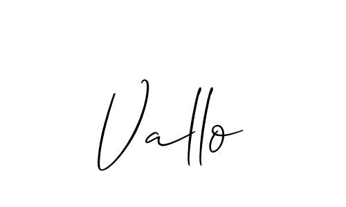 Make a beautiful signature design for name Vallo. With this signature (Allison_Script) style, you can create a handwritten signature for free. Vallo signature style 2 images and pictures png