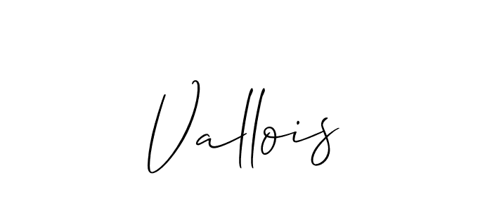 Make a beautiful signature design for name Vallois. With this signature (Allison_Script) style, you can create a handwritten signature for free. Vallois signature style 2 images and pictures png