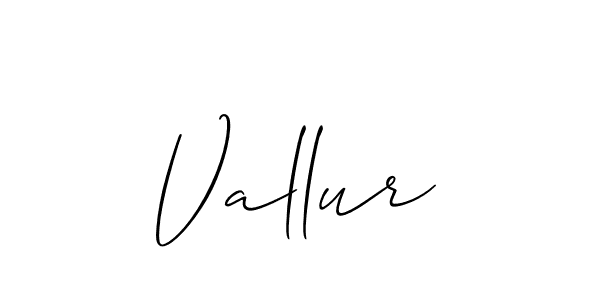 How to make Vallur signature? Allison_Script is a professional autograph style. Create handwritten signature for Vallur name. Vallur signature style 2 images and pictures png