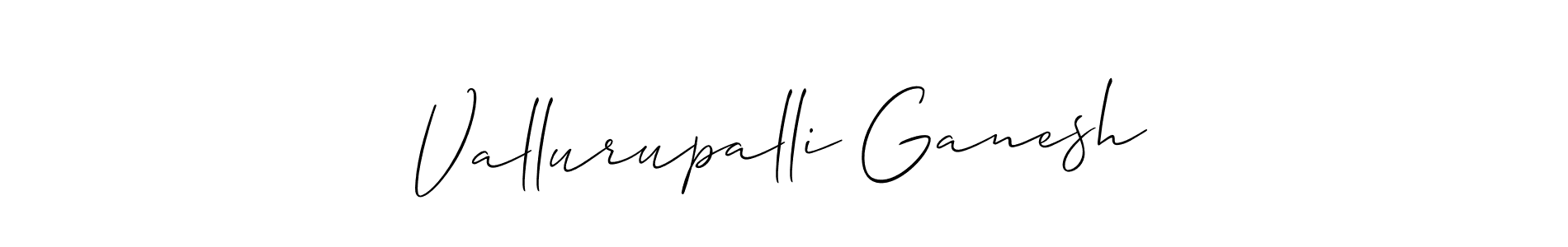 Similarly Allison_Script is the best handwritten signature design. Signature creator online .You can use it as an online autograph creator for name Vallurupalli Ganesh. Vallurupalli Ganesh signature style 2 images and pictures png