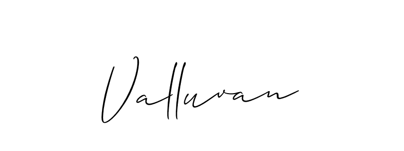 Allison_Script is a professional signature style that is perfect for those who want to add a touch of class to their signature. It is also a great choice for those who want to make their signature more unique. Get Valluvan name to fancy signature for free. Valluvan signature style 2 images and pictures png