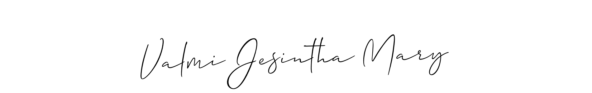 Also You can easily find your signature by using the search form. We will create Valmi Jesintha Mary name handwritten signature images for you free of cost using Allison_Script sign style. Valmi Jesintha Mary signature style 2 images and pictures png