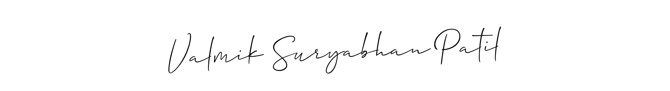 You can use this online signature creator to create a handwritten signature for the name Valmik Suryabhan Patil. This is the best online autograph maker. Valmik Suryabhan Patil signature style 2 images and pictures png