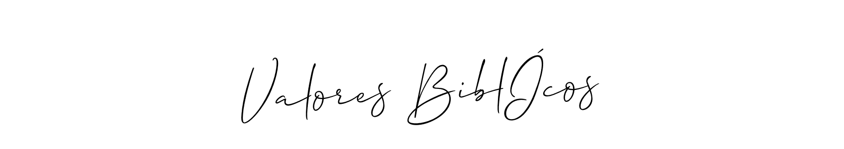 Also You can easily find your signature by using the search form. We will create Valores BiblÍcos name handwritten signature images for you free of cost using Allison_Script sign style. Valores BiblÍcos signature style 2 images and pictures png