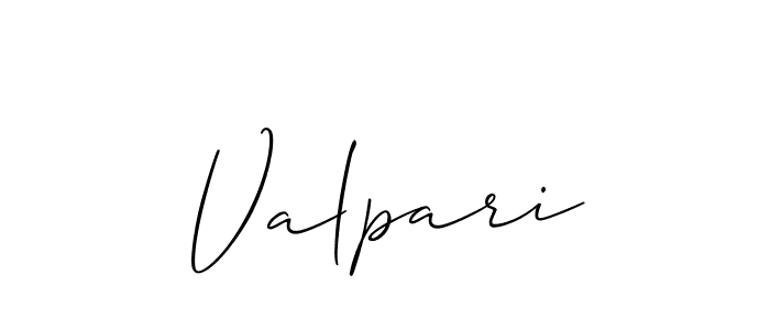 It looks lik you need a new signature style for name Valpari. Design unique handwritten (Allison_Script) signature with our free signature maker in just a few clicks. Valpari signature style 2 images and pictures png