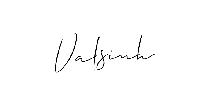 Make a beautiful signature design for name Valsinh. With this signature (Allison_Script) style, you can create a handwritten signature for free. Valsinh signature style 2 images and pictures png