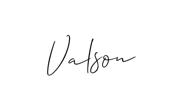 Also we have Valson name is the best signature style. Create professional handwritten signature collection using Allison_Script autograph style. Valson signature style 2 images and pictures png