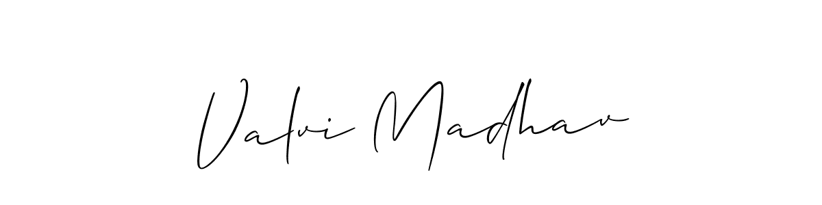 You can use this online signature creator to create a handwritten signature for the name Valvi Madhav. This is the best online autograph maker. Valvi Madhav signature style 2 images and pictures png