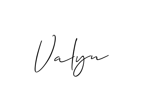 Make a beautiful signature design for name Valyn. Use this online signature maker to create a handwritten signature for free. Valyn signature style 2 images and pictures png