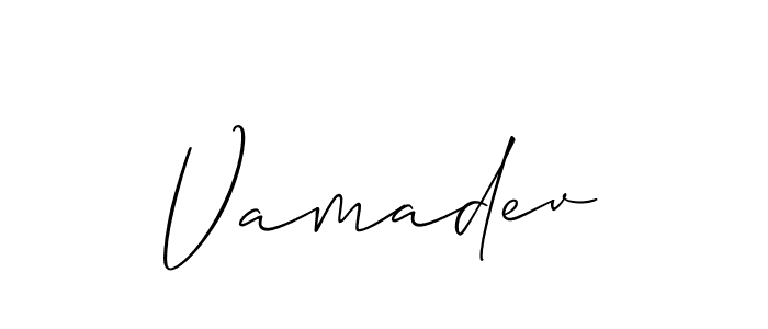 How to make Vamadev name signature. Use Allison_Script style for creating short signs online. This is the latest handwritten sign. Vamadev signature style 2 images and pictures png