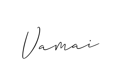 Allison_Script is a professional signature style that is perfect for those who want to add a touch of class to their signature. It is also a great choice for those who want to make their signature more unique. Get Vamai name to fancy signature for free. Vamai signature style 2 images and pictures png