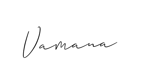 How to make Vamana signature? Allison_Script is a professional autograph style. Create handwritten signature for Vamana name. Vamana signature style 2 images and pictures png