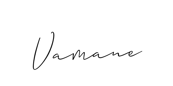 It looks lik you need a new signature style for name Vamane. Design unique handwritten (Allison_Script) signature with our free signature maker in just a few clicks. Vamane signature style 2 images and pictures png