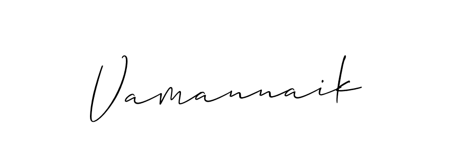 Use a signature maker to create a handwritten signature online. With this signature software, you can design (Allison_Script) your own signature for name Vamannaik. Vamannaik signature style 2 images and pictures png