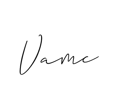 Vamc stylish signature style. Best Handwritten Sign (Allison_Script) for my name. Handwritten Signature Collection Ideas for my name Vamc. Vamc signature style 2 images and pictures png