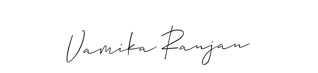 How to Draw Vamika Ranjan signature style? Allison_Script is a latest design signature styles for name Vamika Ranjan. Vamika Ranjan signature style 2 images and pictures png