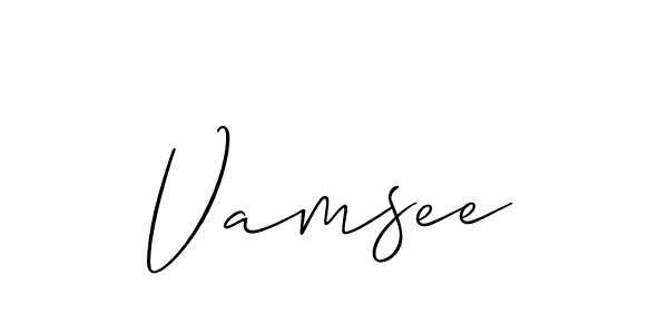 The best way (Allison_Script) to make a short signature is to pick only two or three words in your name. The name Vamsee include a total of six letters. For converting this name. Vamsee signature style 2 images and pictures png