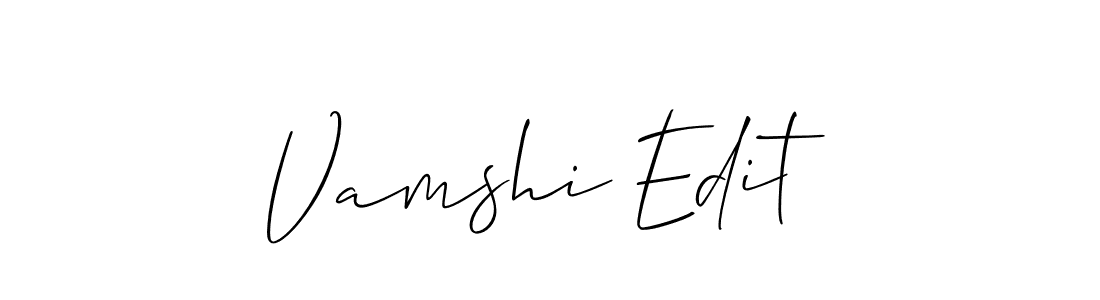 Design your own signature with our free online signature maker. With this signature software, you can create a handwritten (Allison_Script) signature for name Vamshi Edit. Vamshi Edit signature style 2 images and pictures png