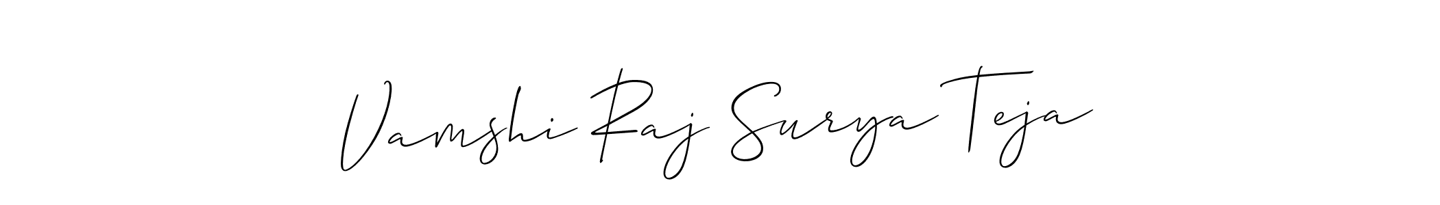 Make a short Vamshi Raj Surya Teja signature style. Manage your documents anywhere anytime using Allison_Script. Create and add eSignatures, submit forms, share and send files easily. Vamshi Raj Surya Teja signature style 2 images and pictures png