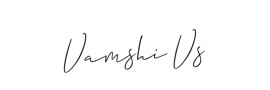 How to Draw Vamshi Vs signature style? Allison_Script is a latest design signature styles for name Vamshi Vs. Vamshi Vs signature style 2 images and pictures png