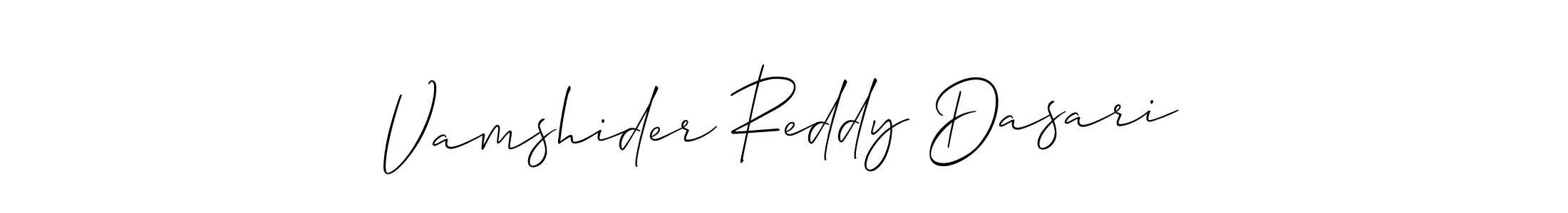 You should practise on your own different ways (Allison_Script) to write your name (Vamshider Reddy Dasari) in signature. don't let someone else do it for you. Vamshider Reddy Dasari signature style 2 images and pictures png