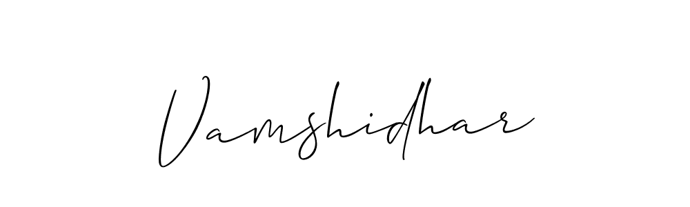 Design your own signature with our free online signature maker. With this signature software, you can create a handwritten (Allison_Script) signature for name Vamshidhar. Vamshidhar signature style 2 images and pictures png