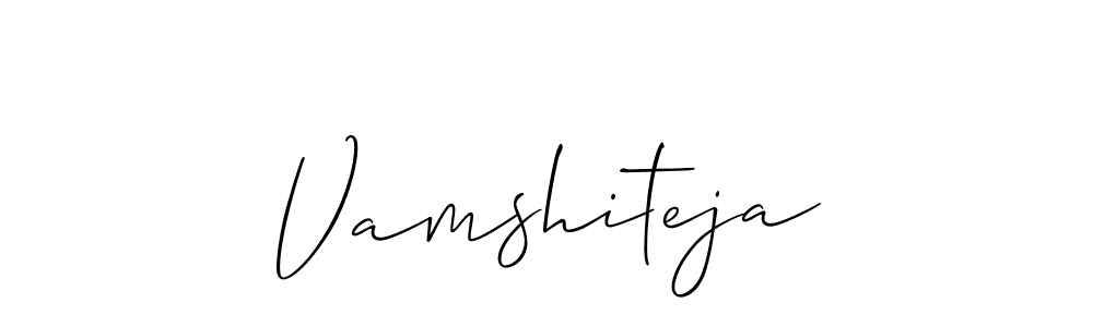 if you are searching for the best signature style for your name Vamshiteja. so please give up your signature search. here we have designed multiple signature styles  using Allison_Script. Vamshiteja signature style 2 images and pictures png