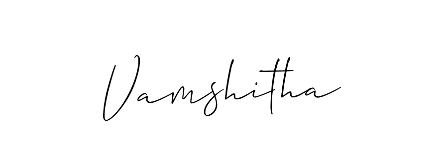 How to make Vamshitha signature? Allison_Script is a professional autograph style. Create handwritten signature for Vamshitha name. Vamshitha signature style 2 images and pictures png