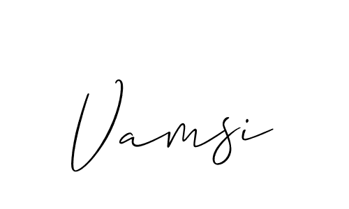 Make a beautiful signature design for name Vamsi. With this signature (Allison_Script) style, you can create a handwritten signature for free. Vamsi signature style 2 images and pictures png