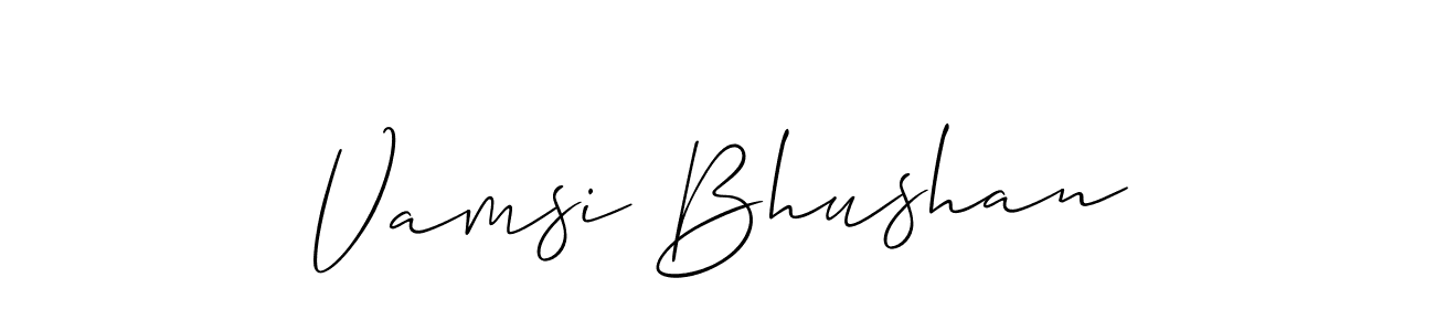 How to make Vamsi Bhushan signature? Allison_Script is a professional autograph style. Create handwritten signature for Vamsi Bhushan name. Vamsi Bhushan signature style 2 images and pictures png