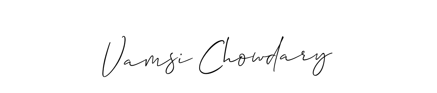Similarly Allison_Script is the best handwritten signature design. Signature creator online .You can use it as an online autograph creator for name Vamsi Chowdary. Vamsi Chowdary signature style 2 images and pictures png