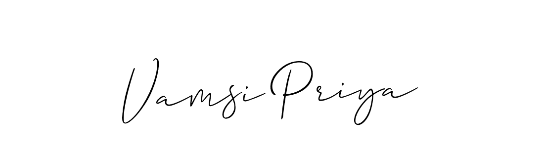 This is the best signature style for the Vamsi Priya name. Also you like these signature font (Allison_Script). Mix name signature. Vamsi Priya signature style 2 images and pictures png