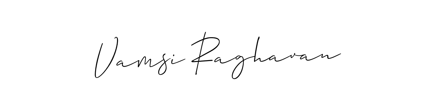 Also You can easily find your signature by using the search form. We will create Vamsi Raghavan name handwritten signature images for you free of cost using Allison_Script sign style. Vamsi Raghavan signature style 2 images and pictures png