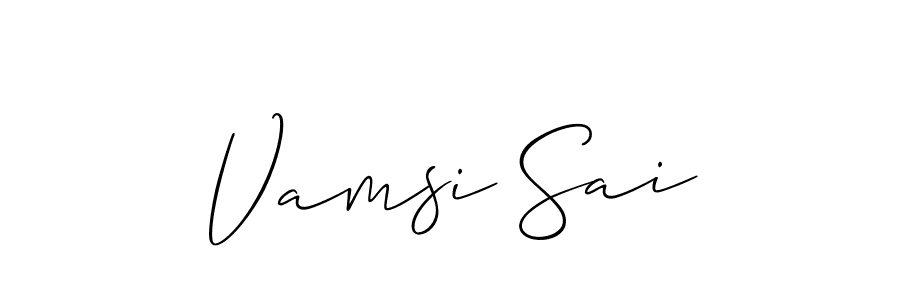 How to make Vamsi Sai signature? Allison_Script is a professional autograph style. Create handwritten signature for Vamsi Sai name. Vamsi Sai signature style 2 images and pictures png