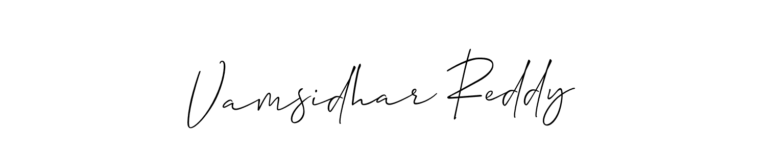 Use a signature maker to create a handwritten signature online. With this signature software, you can design (Allison_Script) your own signature for name Vamsidhar Reddy. Vamsidhar Reddy signature style 2 images and pictures png