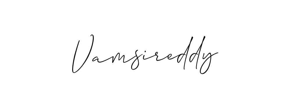 How to make Vamsireddy signature? Allison_Script is a professional autograph style. Create handwritten signature for Vamsireddy name. Vamsireddy signature style 2 images and pictures png