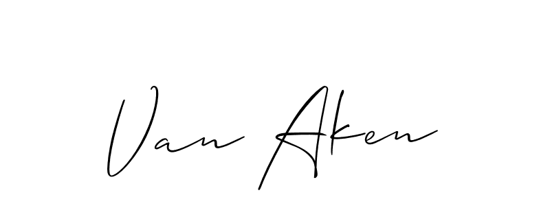 Van Aken stylish signature style. Best Handwritten Sign (Allison_Script) for my name. Handwritten Signature Collection Ideas for my name Van Aken. Van Aken signature style 2 images and pictures png