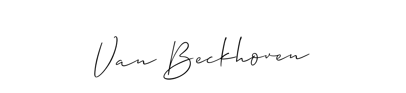 It looks lik you need a new signature style for name Van Beckhoven. Design unique handwritten (Allison_Script) signature with our free signature maker in just a few clicks. Van Beckhoven signature style 2 images and pictures png