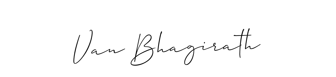 Make a beautiful signature design for name Van Bhagirath. With this signature (Allison_Script) style, you can create a handwritten signature for free. Van Bhagirath signature style 2 images and pictures png