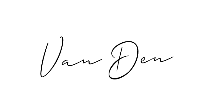 Similarly Allison_Script is the best handwritten signature design. Signature creator online .You can use it as an online autograph creator for name Van Den. Van Den signature style 2 images and pictures png