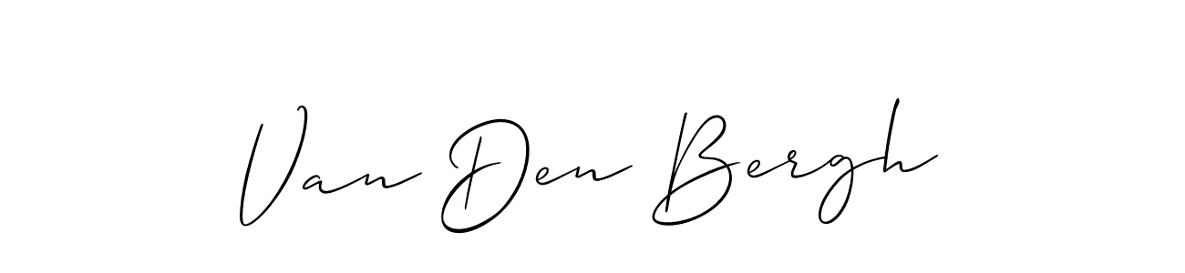 Make a beautiful signature design for name Van Den Bergh. With this signature (Allison_Script) style, you can create a handwritten signature for free. Van Den Bergh signature style 2 images and pictures png