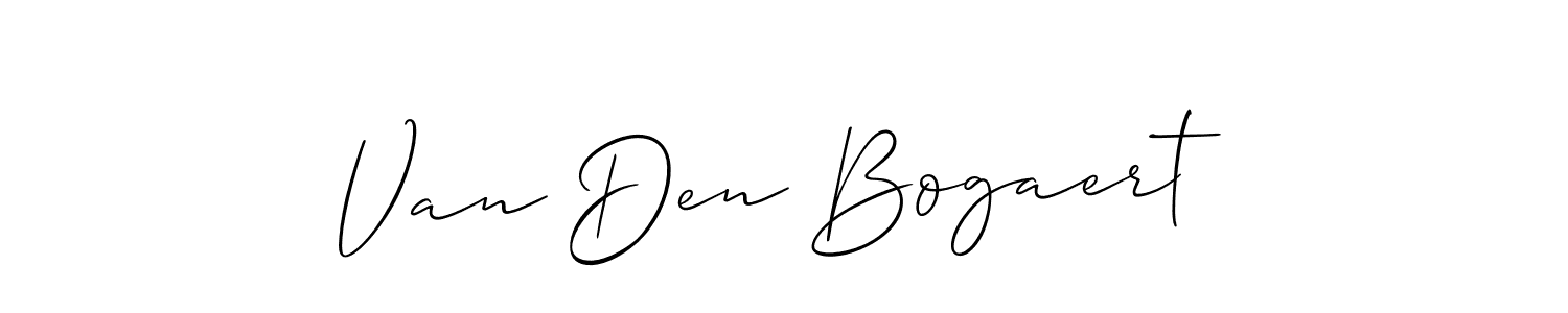 You should practise on your own different ways (Allison_Script) to write your name (Van Den Bogaert) in signature. don't let someone else do it for you. Van Den Bogaert signature style 2 images and pictures png