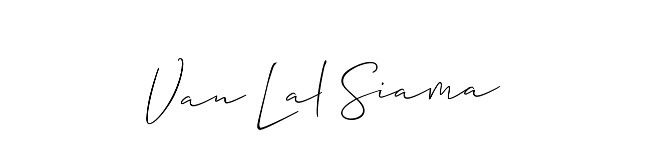 It looks lik you need a new signature style for name Van Lal Siama. Design unique handwritten (Allison_Script) signature with our free signature maker in just a few clicks. Van Lal Siama signature style 2 images and pictures png