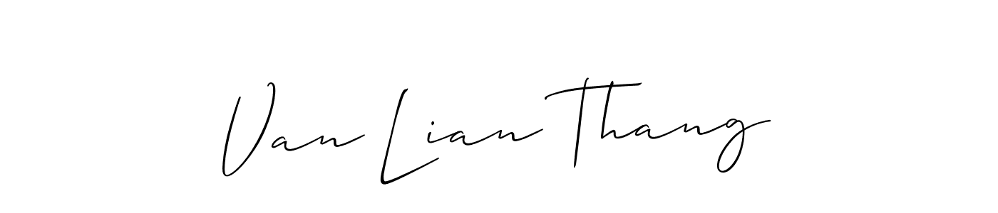 Once you've used our free online signature maker to create your best signature Allison_Script style, it's time to enjoy all of the benefits that Van Lian Thang name signing documents. Van Lian Thang signature style 2 images and pictures png