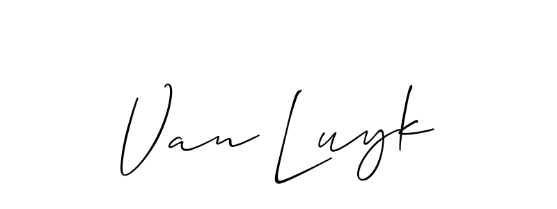 Van Luyk stylish signature style. Best Handwritten Sign (Allison_Script) for my name. Handwritten Signature Collection Ideas for my name Van Luyk. Van Luyk signature style 2 images and pictures png