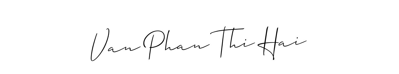 Similarly Allison_Script is the best handwritten signature design. Signature creator online .You can use it as an online autograph creator for name Van Phan Thi Hai. Van Phan Thi Hai signature style 2 images and pictures png