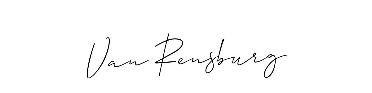 Also we have Van Rensburg name is the best signature style. Create professional handwritten signature collection using Allison_Script autograph style. Van Rensburg signature style 2 images and pictures png