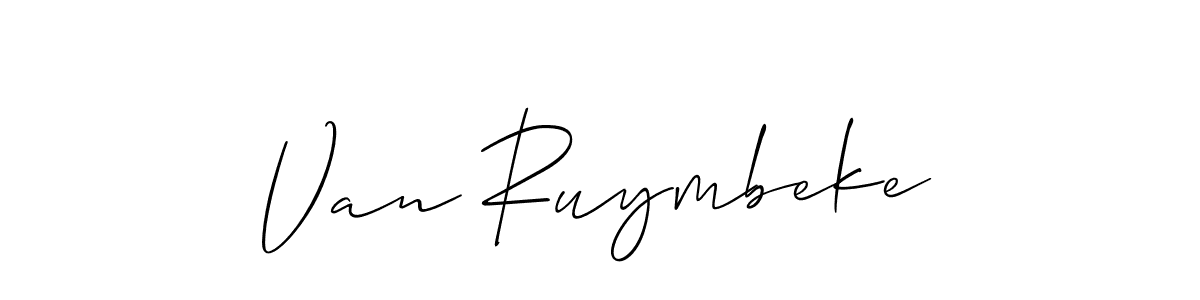 Make a beautiful signature design for name Van Ruymbeke. With this signature (Allison_Script) style, you can create a handwritten signature for free. Van Ruymbeke signature style 2 images and pictures png