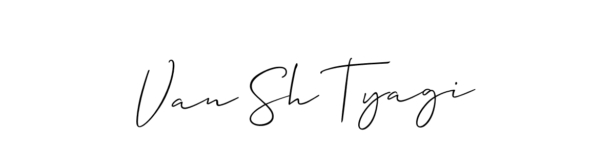 It looks lik you need a new signature style for name Van Sh Tyagi. Design unique handwritten (Allison_Script) signature with our free signature maker in just a few clicks. Van Sh Tyagi signature style 2 images and pictures png