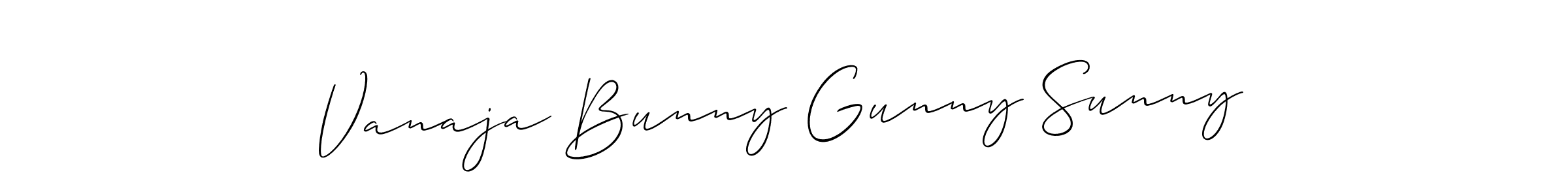 This is the best signature style for the Vanaja Bunny Gunny Sunny name. Also you like these signature font (Allison_Script). Mix name signature. Vanaja Bunny Gunny Sunny signature style 2 images and pictures png